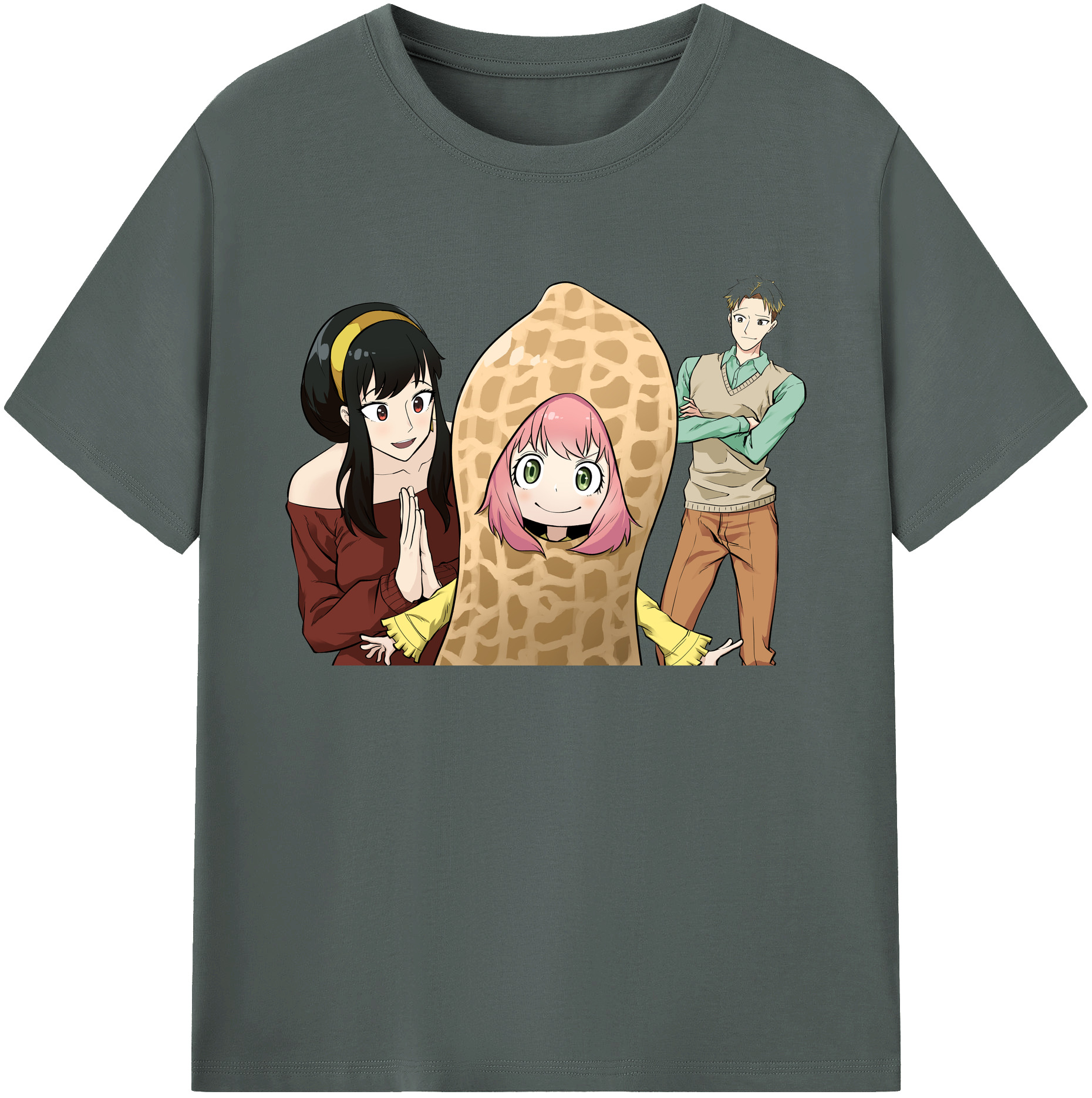 （画像用） SPY×FAMILY间谍家家酒 綿100％ メンズ半袖Tシャツ｜肌触りやわらか＆通気性